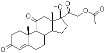 structure of CAS# 50-04-4, Cortisone acetate