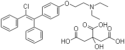 CAS # 50-41-9, Clomifene citrate, 2-(4-[2-Chloro-1,2-diphenylethenyl]phenoxy)-N,N-diethylethanamine citrate