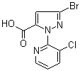 structure of CAS# 500011-86-9, 3-Bromo-1-(3-chloro-2-pyridinyl)-1H-pyrazole-5-carboxylic acid