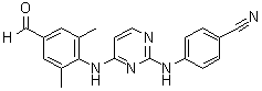 CAS # 500293-29-8, 4-[[4-[(4-Formyl-2,6-dimethylphenyl)amino]-2-pyrimidinyl]amino]benzonitrile