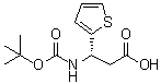 structure of CAS# 500770-66-1, (betaS)-beta-[[叔丁氧羰基]氨基]-2-噻吩丙酸