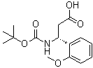 structure of CAS# 500788-85-2, (betaR)-beta-[[叔丁氧羰基]氨基]-2-甲氧基苯丙酸