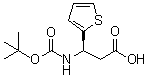 structure of CAS# 500788-98-7, (betaR)-beta-[[(1,1-Dimethylethoxy)carbonyl]amino]-2-thiophenepropanoic acid