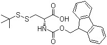 structure of CAS# 501326-55-2, Fmoc-S-tert-butylthio-D-cysteine