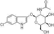 structure of CAS# 501432-61-7, 6-氯-1H-吲哚-3-基 2-(乙酰基氨基)-2-脱氧-beta-D-吡喃半乳糖苷