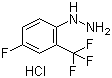 structure of CAS# 502496-21-1, [4-Fluoro-2-(trifluoromethyl)phenyl]hydrazine hydrochloride