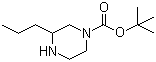 structure of CAS# 502649-27-6, 3-Propylpiperazine-1-carboxylic acid tert-butyl ester