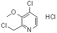 structure of CAS# 503058-51-3, 4-Chloro-2-chloromethyl-3-methoxypyridine hydrochloride