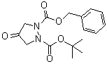structure of CAS# 503072-63-7, 4-Oxo-1,2-pyrazolidinedicarboxylic acid 1-(1,1-dimethylethyl) 2-(phenylmethyl) ester
