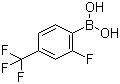 structure of CAS# 503309-11-3, 2-Fluoro-4-(trifluoromethyl)phenylboronic acid