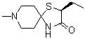 CAS # 503431-81-0, (2S)-2-Ethyl-8-methyl-1-thia-4,8-diazaspiro[4.5]decan-3-one, AF 267B, NGX 267