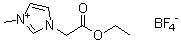 structure of CAS# 503439-30-3, 1-乙氧羰基甲基-3-甲基咪唑鎓四氟硼酸盐