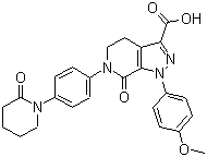 structure of CAS# 503614-92-4, 1-(4-甲氧基苯基)-7-氧代-6-[4-(2-氧代哌啶-1-基)苯基]-4,5,6,7-四氢-1H-吡唑并[3,4-c]吡啶-3-羧酸