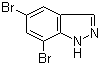 structure of CAS# 50477-28-6, 5,7-二溴-1H-吲唑