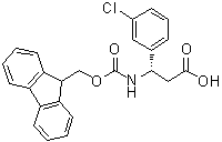 structure of CAS# 507472-16-4, (betaS)-3-氯-beta-[[(9H-芴-9-基甲氧基)羰基]氨基]苯丙酸