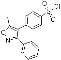 structure of CAS# 509074-26-4, 4-(5-Methyl-3-phenyl-4-isoxazolyl)benzenesulfonyl chloride