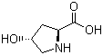 structure of CAS# 51-35-4, L-Hydroxyproline
