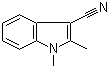 structure of CAS# 51072-84-5, 1,2-二甲基-1H-吲哚-3-甲腈