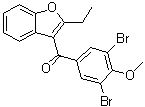 structure of CAS# 51073-13-3, (3,5-二溴-4-甲氧基苯基)(2-乙基苯并呋喃-3-基)甲酮