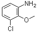 structure of CAS# 51114-68-2, 3-Chloro-o-anisidine