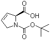 structure of CAS# 51154-06-4, (S)-1-(叔丁氧羰基)-2,5-二氢-1H-吡咯-2-羧酸