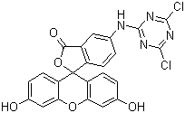 structure of CAS# 51306-35-5, 5-(4,6-二氯三嗪)氨基荧光素