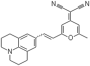 structure of CAS# 51325-95-2, 4-(Dicyanomethylene)-2-methyl-6-(julolidin-4-ylvinyl)-4H-pyran