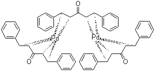 structure of CAS# 51364-51-3, Tris(dibenzylideneacetone)dipalladium