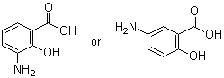 CAS 登录号：51481-17-5, 3(或 5)-氨基-2-羟基苯甲酸