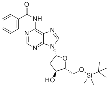 structure of CAS# 51549-39-4, N6-Benzoyl-5'-O-tert-butyldimethylsilyl-2'-deoxyadenosine