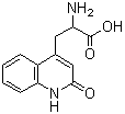 structure of CAS# 5162-90-3, 2-氨基-3-(1,2-二氢-2-氧代喹啉-4-基)丙酸