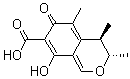 CAS # 518-75-2, Citrinin, 4,6-Dihydro-8-hydroxy-3,4,5-trimethyl-6-oxo-3H-2-benzopyran-7-carboxylic acid, (3R,4S)-4,6-Dihydro-8-hydroxy-3,4,5-trimethyl-6-oxo-3H-2-benzopyran-7-carboxylic acid