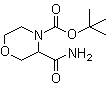 structure of CAS# 518047-39-7, 4-(tert-Butoxycarbonyl)morpholine-3-carboxamide