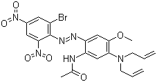 CAS # 51868-46-3, Disperse Blue 291G, N-[2-[(2-bromo-4,6-dinitrophenyl)azo]-5-(diallylamino)-4-methoxyphenyl]acetamide