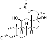 醋酸泼尼松龙分子结构 (CAS 52-21-1)