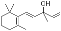 structure of CAS# 5208-93-5, 3-甲基-1-(2,6,6-三甲基环己烯-1-基)-1,4-戊二烯-3-醇
