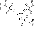 structure of CAS# 52093-27-3, Praseodymium(III) trifluoromethanesulfonate