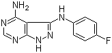 structure of CAS# 522629-08-9, N3-(4-氟苯基)-1H-吡唑并[3,4-d]嘧啶-3,4-二胺