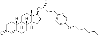 CAS # 52279-57-9, 19-Nortestosterone 4-hexyloxyphenylpropionate, 17beta-Hydroxyestr-4-en-3-one 17-[3-[4-(hexyloxy)phenyl]propionate]