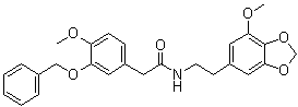 CAS # 52346-00-6, 4-Methoxy-N-[2-(7-methoxy-1,3-benzodioxol-5-yl)ethyl]-3-(phenylmethoxy)benzeneacetamide