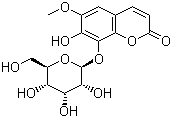 structure of CAS# 524-30-1, 秦皮甙