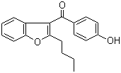 structure of CAS# 52490-15-0, 2-Butyl-3-(4-hydroxybenzoyl)benzofuran