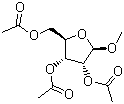 structure of CAS# 52554-28-6, Methyl 2,3,5-tri-O-acetyl-D-ribofuranoside