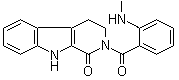 structure of CAS# 526-43-2, 2,3,4,9-Tetrahydro-2-[2-(methylamino)benzoyl]-1H-pyrido[3,4-b]indol-1-one