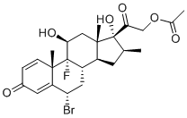 CAS # 52618-94-7, Betamethasone Impurity 47, (6a,11�,16�)-6-Bromo-9-fluoro-11,17-dihydroxy-16-methyl-3,20-dioxopregna-1,4-dien-21-yl acetate