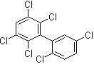 structure of CAS# 52663-63-5, 2,2',3,5,5',6-Hexachloro-1,1'-biphenyl