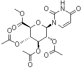 CAS # 52678-29-2, 1-Deoxy-1-(3,4-dihydro-2,4-dioxo-1(2H)-pyrimidinyl)-beta-D-glucopyranuronic acid methyl ester 2,3,4-triacetate, NSC 88760