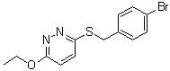 CAS # 5273-52-9, 3-[[(4-Bromophenyl)methyl]thio]-6-ethoxypyridazine, NSC 69024