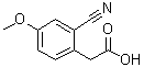 CAS # 52786-67-1, 2-Cyano-4-methoxybenzeneacetic acid, 2-Cyano-4-methoxyphenylacetic acid