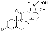 structure of CAS# 53-06-5, Cortisone
